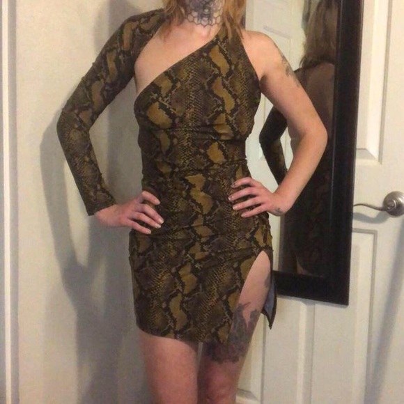 Sexy Snakeskin Print Dress - Picture 3 of 4
